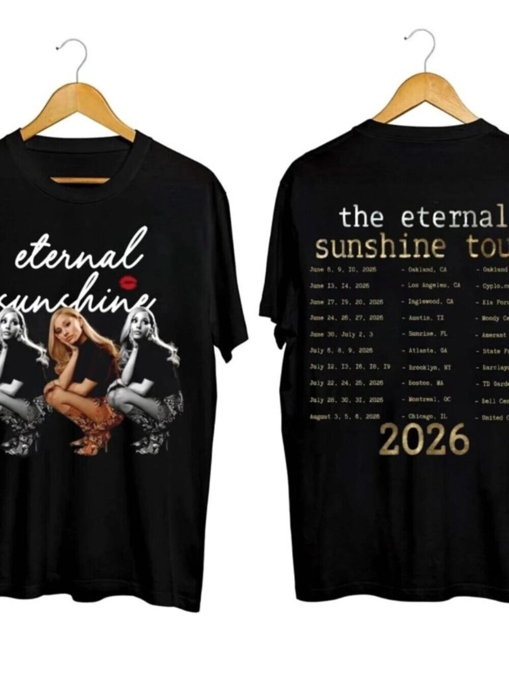 Ariana Grande Eternal Sunshine Tour Tee 2026 Fan Unisex T-Shirt - Picture 2 of 5